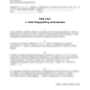 Blagajnički minimum P1 – Taxi iznosi