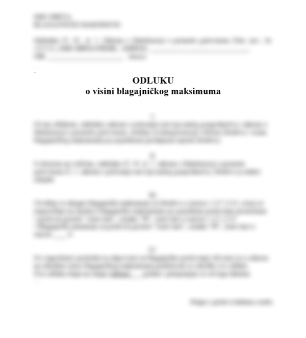 Blagajnički minimum P1 – Taxi iznosi