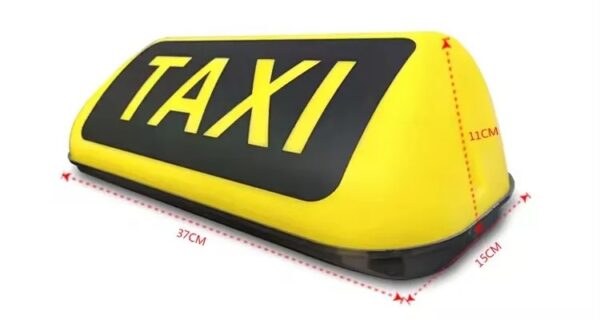 Magnetna taxi tabla | Žuta | 12V Priključak123
