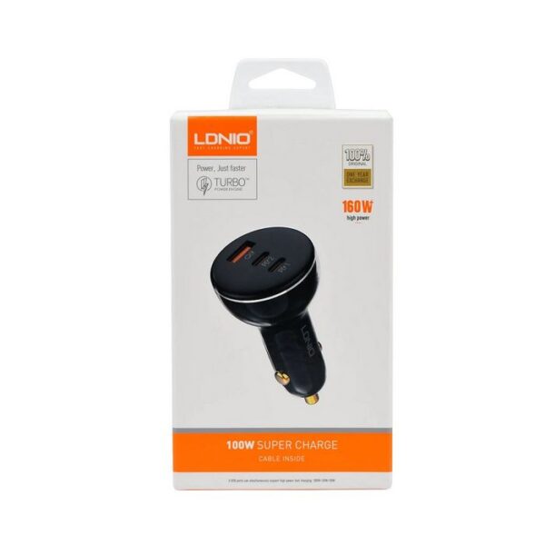 LDNIO auto punjač 160W 2u1 C102 s 2x USB-C i QC4+ podrškom1 LDNIO auto punjač 160W 2u1 C102 s 2x USB-C i QC4+ podrškom1