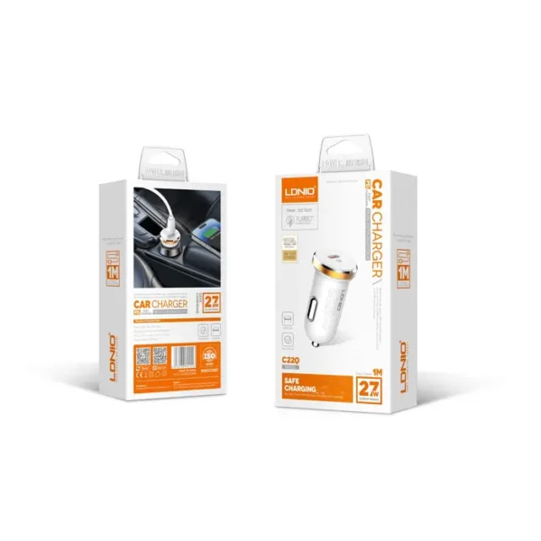 LDNIO auto punjač 27W PD s TIP-C kabelom2