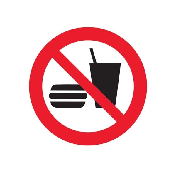 Naljepnica “No food" 8x8cm