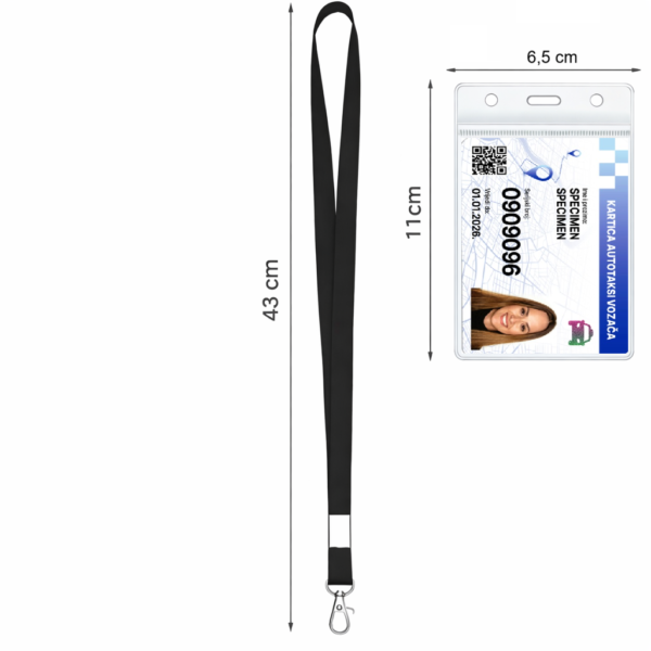 Držač autotaksi kartice s vezicom2 Držač autotaksi kartice s vezicom2