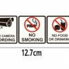 Naljepnica Kamera snima, zabranjeno pušenje i hrana11