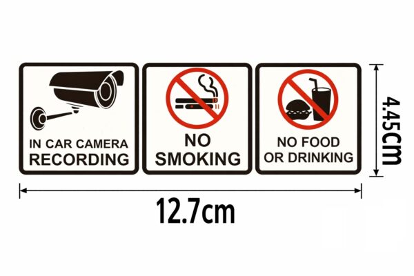 Naljepnica Kamera snima, zabranjeno pušenje i hrana11