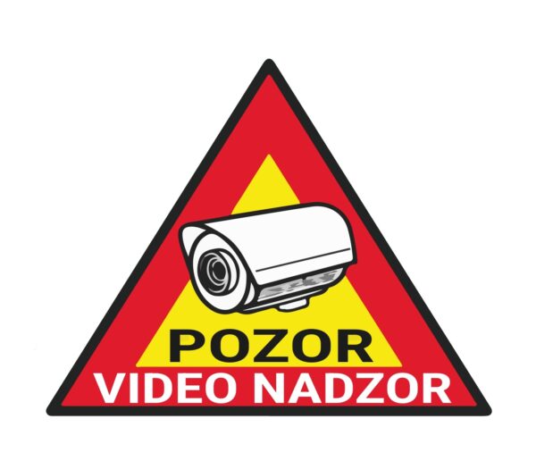 Naljepnica Pozor Video Nadzor 10x9 cm Naljepnica Pozor Video Nadzor 10x9 cm